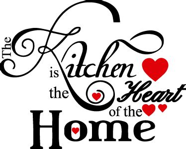 Kitchen Is The Heart Of The Home Home Text Wall Sticker TenStickers