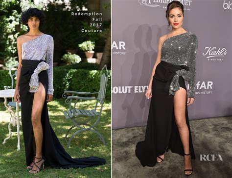 Olivia Culpo In Redemption Couture 2018 Amfar Gala New York Red
