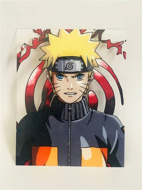 Naruto Uzumaki Glass Painting Etsy