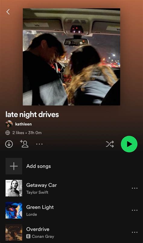 Spotify Playlist Late Night Drives In 2023 Playlist Names Ideas