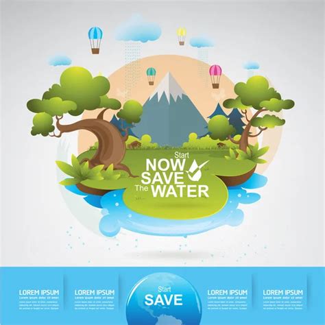 Save Water Concept ⬇ Vector Image By © Space Vector Vector Stock