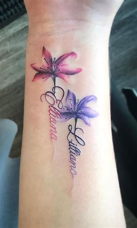 Custom Flower Kids Name Temporary Tattoo Personalized Etsy Tattoos
