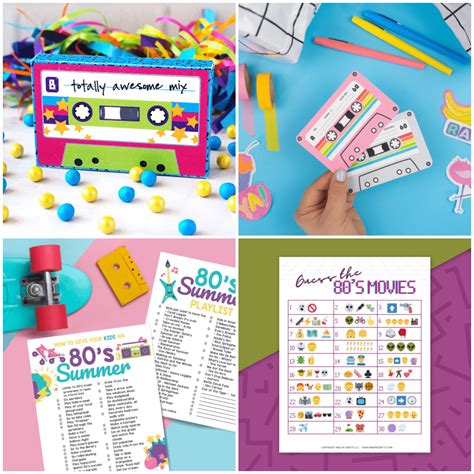 80s Printables You Can Create With 100 Directions