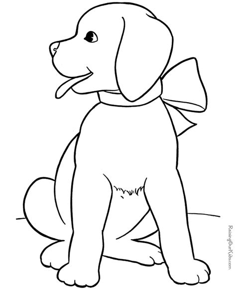 Puppy Animal Coloring Sheet Puppy Coloring Pages Easy Coloring