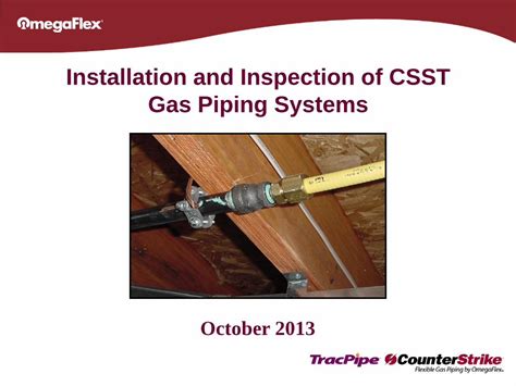 Pdf Installation And Inspection Of Csst Gas Piping Systems Gas Piping