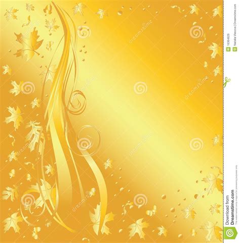 Elegant Golden Autumn Background Stock Vector