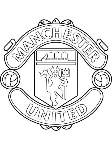 Coloring Page Of Manchester United F C Logo Coloring Pages