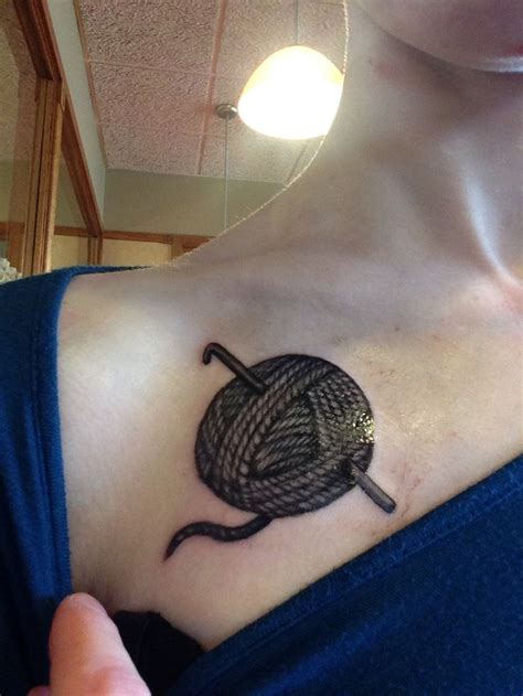 yarn ball and crochet hook tattoo tattoos hook tattoos crochet tattoo