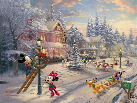 Disney Mickeys Victorian Christmas Limited Edition Canvas Sn Sta