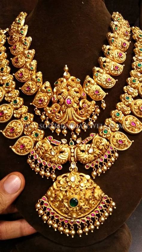 Bridal Gold Antique Jewellery Set South India Jewels