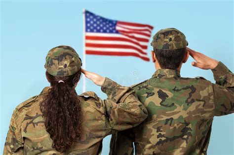 Woman Soldier Saluting Us Flag Stock Photos Free And Royalty Free Stock