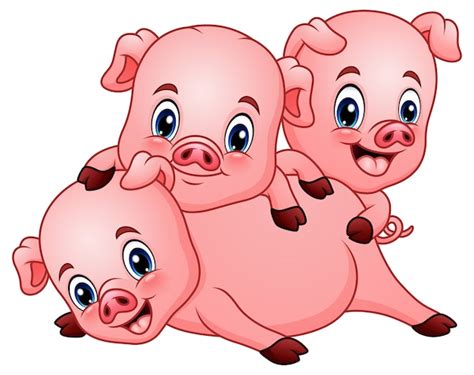 Premium Vector Vector Illustration Of Three Little Pig Cartoon