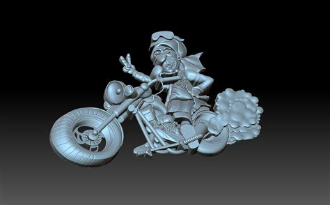 granny biker 3d model 3d printable cgtrader