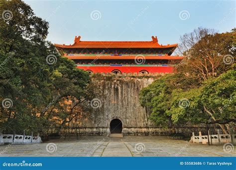 China Nanjing Ming Tomb Front Stock Photo Image Of Landmark Temple