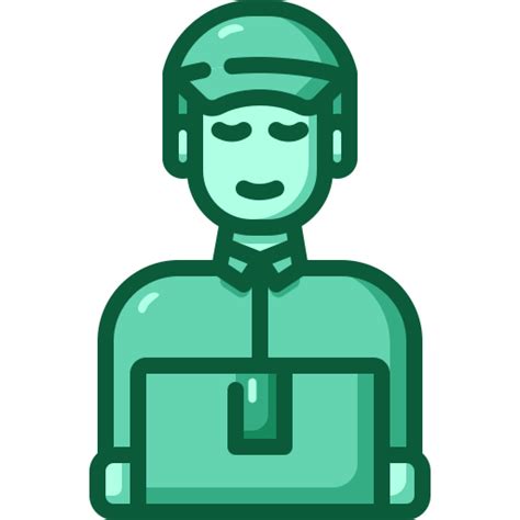 Delivery Man Generic Outline Color Icon