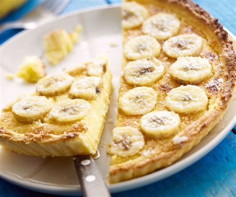 le dessert du jour la tarte aux bananes et à la crème