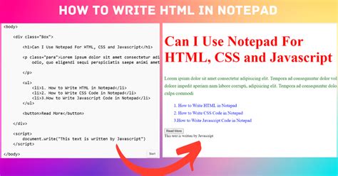 Can I Use Notepad For Html And Css Javascript 4 Easy Step By Steps