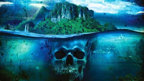 Sea Fantasy Art Ship Skull Island Shark Boat Far Cry 3 Split