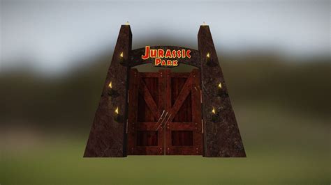 Jurassic Park Gate Download Free 3d Model By Elin Elinhohler