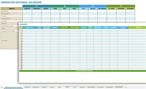Monthly Spreadsheet Template — Db