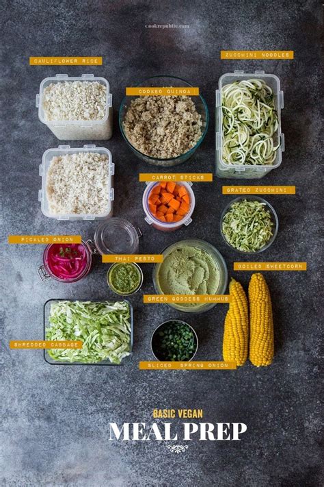 Basic Meal Prep For Daily Vegetarian Lunches Recipes Cook Republic