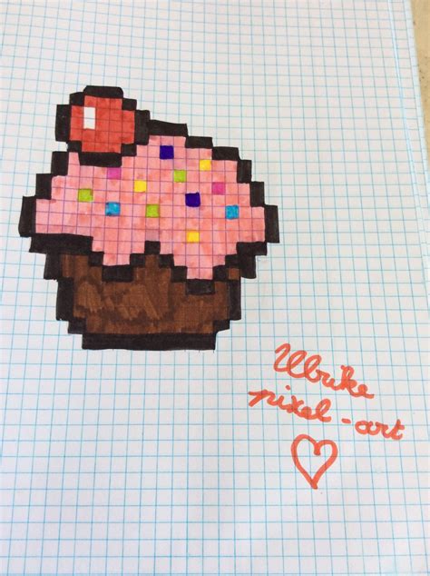 Pixel Art Cupcake 🍰 Pixel Art Image Pixel Art Dessin Pixel