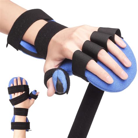 Hand Splint Brace With Finger Support And Straightening For Left Right Stroke Rest Hand And