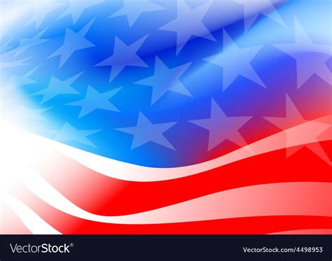 Abstract American Flag On A White Background Vector Image