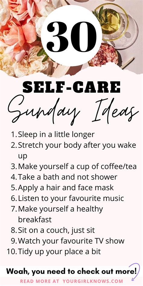 30 Of The Best Self Care Sunday Ideas To Add To Your Self Care Sunday