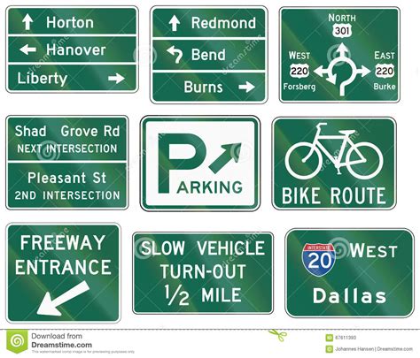 Informational United States Mutcd Road Signs Stock