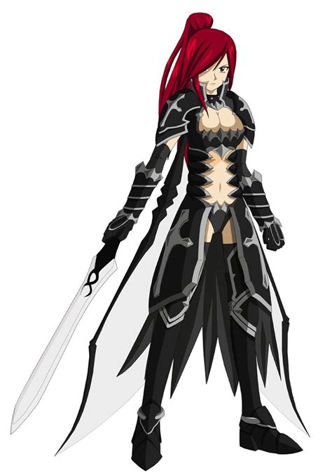 Fairy Tail Erza Scarlet Black Wing Armor Anime Wallpaper