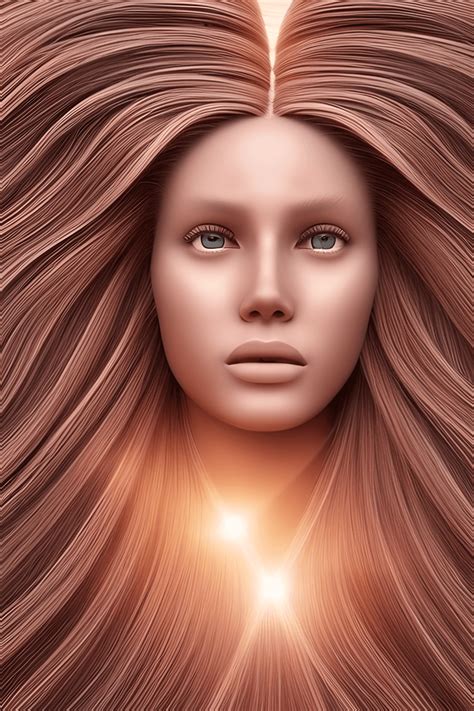 Dna Angel A Beautiful And Hyperrealistic Graphic Of An Angel With Long Flowing Hair And