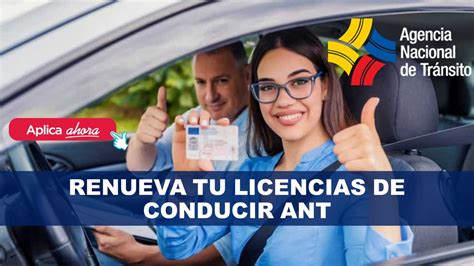 Renueva Tu Licencias De Conducir Ant Ecuador 2024