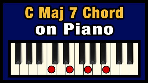 C Maj 7 Chord On Piano Free Chart Professional Composers