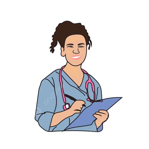Desain Perawat Kartun Vektor Perawat Ilustrasi Rancangan Png Dan