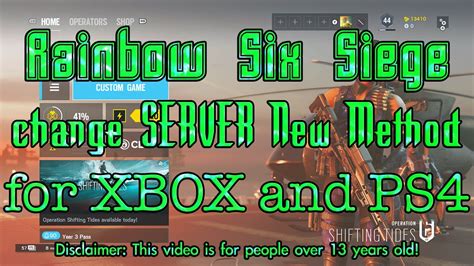 Rainbow Six Siege Change Region Switch Servers On Console Xbox One Ps4