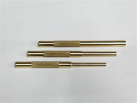 Solid Brass Drift Pin Punch Set Of 3 Made In Usa 14 Etsy