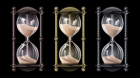 Set Realistic Vintage Hourglass Isolated 2520535 Vector Art At Vecteezy