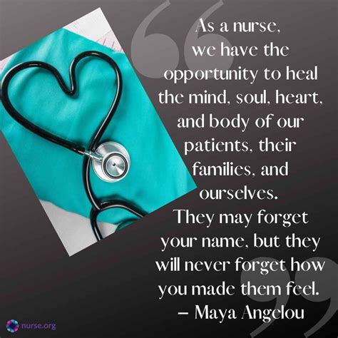 As A Nurse We Have The Opportunity To Hcal The Mind Nurse Appreciation Quotes Nurse Quotes