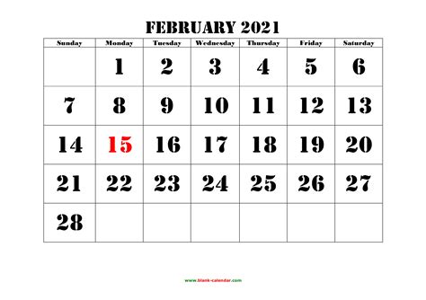 February 2021 Calendar Printable Custom Editable 2021 Free Printable Images