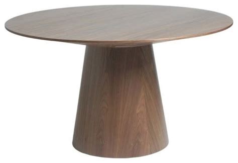 Eurostyle Wesley Round Wood Dining Table In Walnut Modern Dining