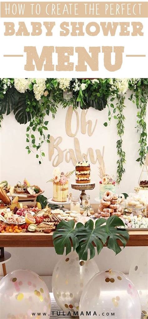 How To Create The Perfect Baby Shower Menu Baby Shower Menu Spring