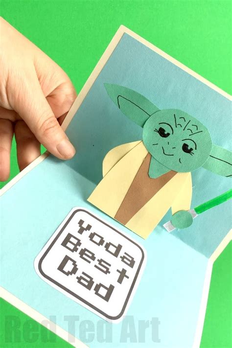 Pop Up Fathers Day Card Red Ted Arts Blog