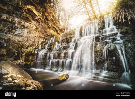 Waterfall Wall Long Exposure Stock Photo Alamy