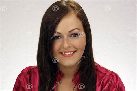 Beautiful Brunette Headshot Stock Photo Image Of Face Solitary 17590348