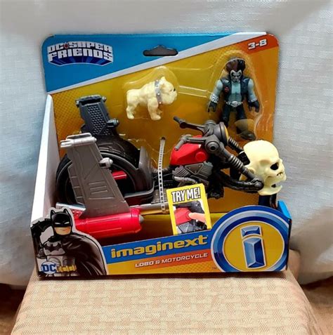 Imaginext Lobo And Motorcycle W Dawg Dc Super Friends Mattel 2019 For