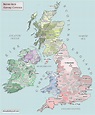 Vecchia mappa del Regno Unito (UK): antica e storica mappa del Regno ...