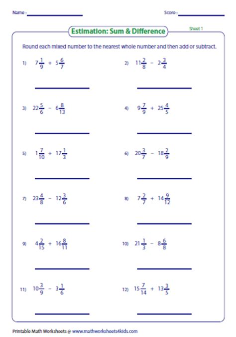 We encourage parents and teachers to select the topics according to. Estimating Decimals and Fractions Worksheets