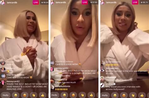 Cardi B Blasts Access Hollywood Says I Hope Your Mom Catch Aids On Instagram Live