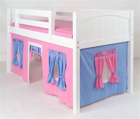 Low Loft Bed Tent And Wow Boy I Deluxe Panel Low Loft Tent Bed With Slide